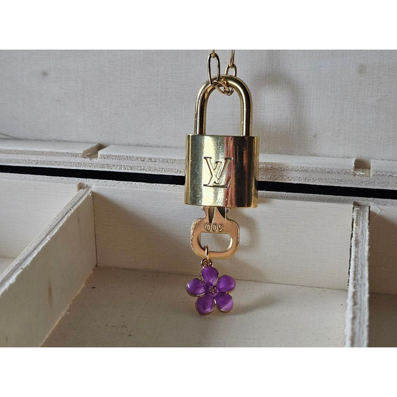Louis Vuitton Jewelry - Louis Vuitton Lock & Key #300 on 18", 18k Gold-Plated Paperclip Necklace w/Charm
